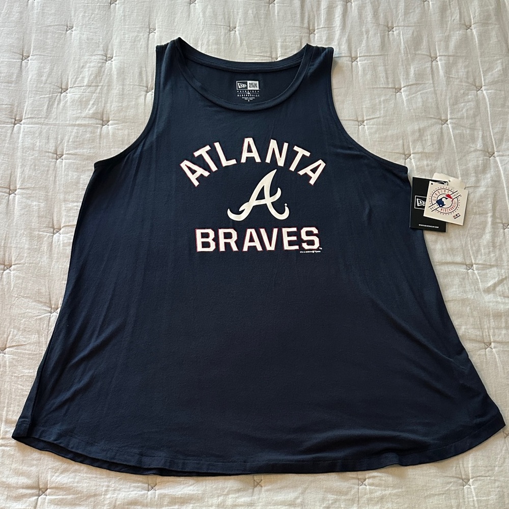 New Era Atlanta Braves Navy Tank Top